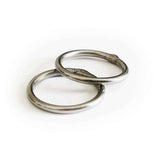 Strong stainless steel hammock rings for DD Hammocks, maximum weight 125kg, lightweight at 32g each, durable and reliable.